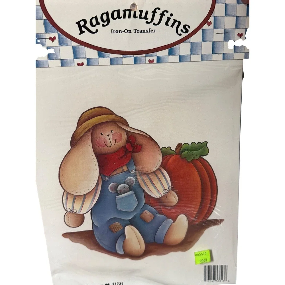 Vintage Daisy Kingdom Ragamuffins Iron On Transfers Lot 5 Christmas Cow Bunny